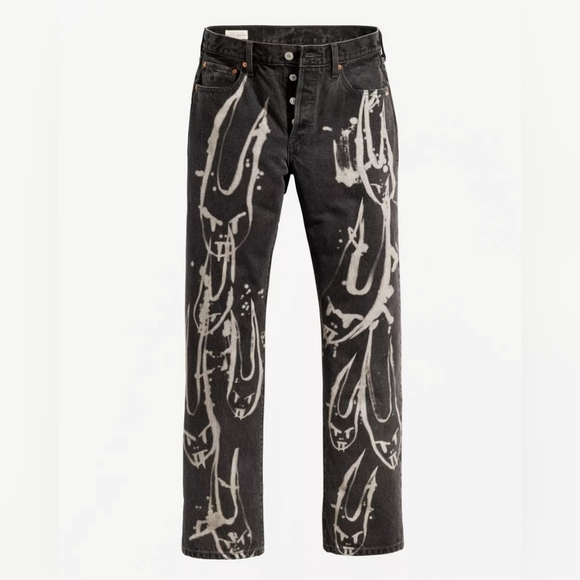 Levi's X Barbie Ferreira 501's Spitfire 90s Jeans in Distressed Black Sz 28 NWT - Picture 6 of 12